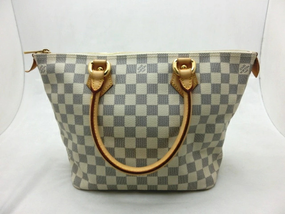 LOUIS VUITTON Azur White Saleya Handbag
